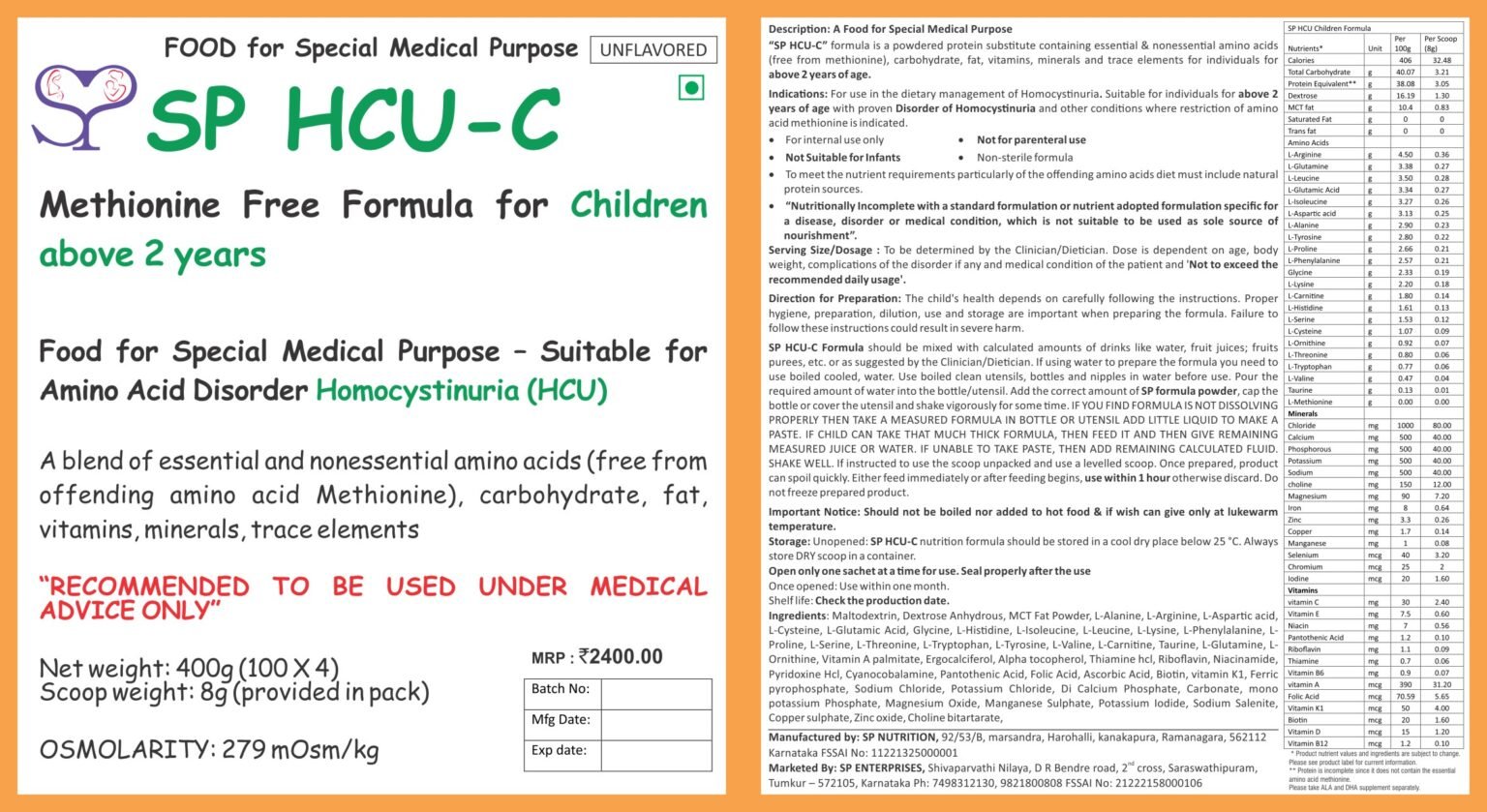 SP HCU C – spformulas.com