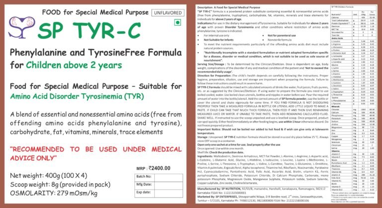 SP TYR C – spformulas.com